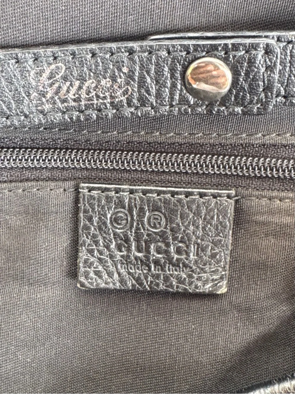 Authentic Gucci Abbey D-Ring Black GG Canvas Shoulder Bag